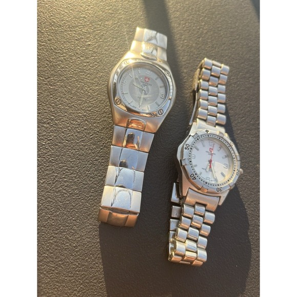 Used New Swiss Army Mens UNTESTED Stainless Steel  Watch 2 PCs - Picture 6 of 13